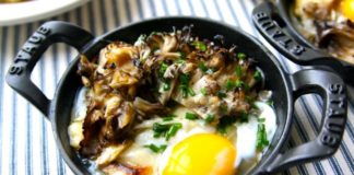 Συνταγή για μελάτα τηγανητά αυγά με μανιτάρια από τον Τάσο Αντωνίου