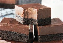 Brownies με υπέροχη κρέμα ζαχαρούχου γάλακτος και Nutella