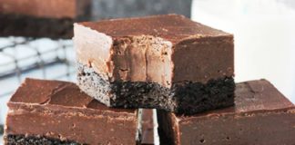 Brownies με υπέροχη κρέμα ζαχαρούχου γάλακτος και Nutella