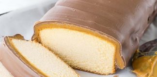 Πανεύκολο κέικ με επικάλυψη Kαραμέλα & Σοκολάτα σαν τεράστιο TWIX!