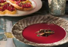 Βελουτέ με παντζάρια, σελινόριζα & μανιτάρια