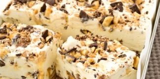 Παγωμένο γλυκό με ζαχαρούχο γάλα και σοκολάτα με 4 υλικά, χωρίς ψήσιμο