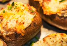 Γεμιστές πατάτες με μανιτάρια και έμενταλ