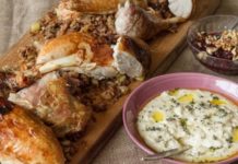 Γαλοπούλα ψητή σε σχήμα πεταλούδας