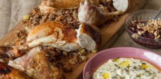 Γαλοπούλα ψητή σε σχήμα πεταλούδας