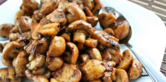 Μανιτάρια με ούζο και μάραθο