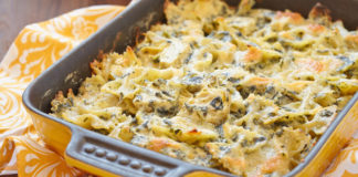 Φιογκάκια με σπανάκι στον φούρνο