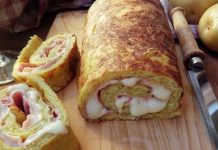 Λαχταριστό Και Πανεύκολο Ρολό Πατάτας Με Τυρί Και Ζαμπόν