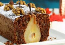 Πεντανόστιμο: Αυτό το φανταστικό κέικ με αχλάδι και καρύδια θα σας κάνει να ξεχάσετε πως κάνετε δίαιτα!