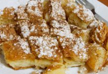 Παραδοσιακή συνταγή για γλυκιά μπουγάτσα με κρέμα.