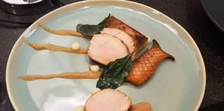 Χοιρινό φιλέτο με μήλο, μανιτάρια και σάλτσα Μαδέρα