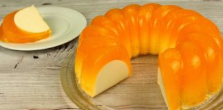 Δίχρωμη τούρτα-ζελέ πορτοκαλιού: Δροσερό γλυκάκι για τον καύσωνα, με ελάχιστα λιπαρά