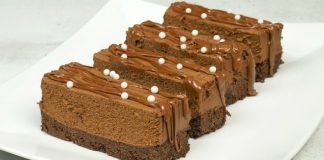 Υγιεινό γλυκό ψυγείου χωρίς ζάχαρη, με σοκολάτα και 4 μόνο υλικά, έτοιμο σε λίγα λεπτά