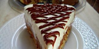 Πεντανόστιμο δίχρωμο μπισκοτογλυκό τούρτα με ζαχαρούχο και merenda