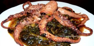 Χταποδοπίλαφο με σπανάκι